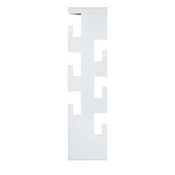 Pegane Garderobe murale, Patère murale en métal coloris blanc -longueur 15 x profondeur 8 x hauteur 60 cm