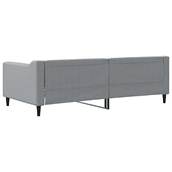 Acheter vidaXL Lit de repos sans matelas gris clair 90x190 cm tissu