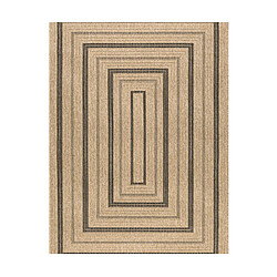 Avril Paris Tapis extérieur - 120x170cm - naturel - 100% polypropylène résistant aux UV - 1400 gr/m2 - NOUR