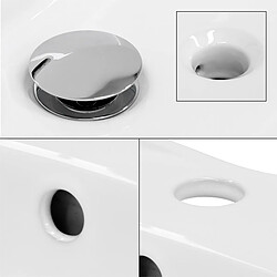 Acheter ML-Design Vasque en céramique blanc ovale lavabo à poser évier lave-mains 590x205x395 mm