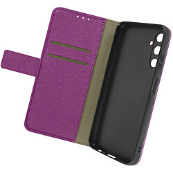 Avizar Étui pour Samsung A05s Clapet Portefeuille Support Vidéo Série Essential Violet