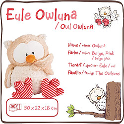 NICI- Chouette en Peluche Owluna à tête rotative 35cm, 46097