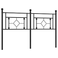 Maison Chic Tête de lit moderne pour chambre - Décoration de lit métal noir 160 cm -MN18863 pas cher