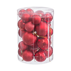 BigBuy Home Boules de Noël Rouge Plastique (27 Unités)