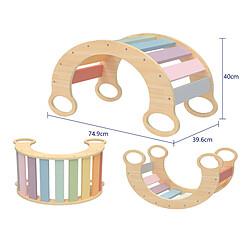 Avis Sunny Marlie Arche Montessori en bois aux couleurs de l'arc-en-ciel | Structure / Arche d'éveil Montessori, Arche Evolutive Montessori, Arche d'escalade