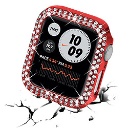 Coque en TPU décor strass, anti-rayures, rouge pour votre Apple Watch Series 6/5/4/SE 44mm