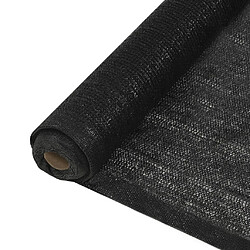 vidaXL Filet brise-vue PEHD 1x50 m Noir 150 g/m²