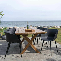 House Nordic 6 Fauteuils de jardin noir RODA