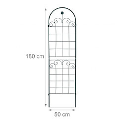 Helloshop26 Treillis clôture plante grimpante arche jardin fer set de 2 vert 13_0002896_2