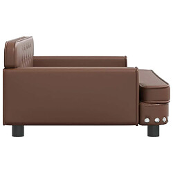 Avis vidaXL Canapé pour enfants marron 90x53x30 cm similicuir