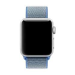 Avis Wewoo Bracelet bleu pour Apple Watch Series 3 & 2 & 1 42mm Simple Mode en Nylon avec Magic Stick