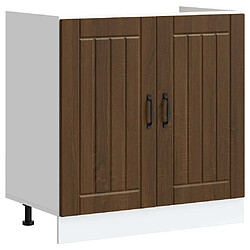 vidaXL Meuble de base de lavabo Lucca chêne marron bois d'ingénierie