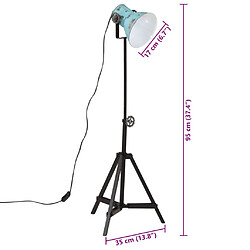 vidaXL Lampadaire 25 W bleu délavé 35x35x65/95 cm E27 pas cher