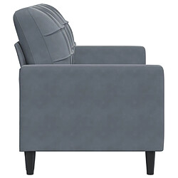 Acheter vidaXL Canapé à 2 places Gris foncé 140 cm Velours