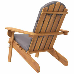 Maison Chic Chaise Relax,Fauteuil de jardin Adirondack avec coussins bois massif d'acacia -GKD11555 pas cher