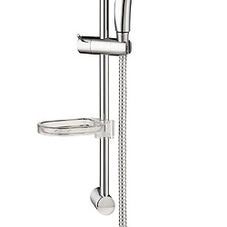 Wirquin Colonne Barre de douche chromee entraxe reglable 70 cm douchette 5 jets mobile