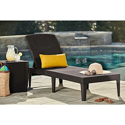 Avis Curver Chaise longue Transat Keter bain de soleil Style Rotin Marron