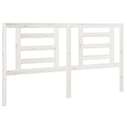 vidaXL Tête de lit Blanc 166x4x100 cm Bois de pin massif