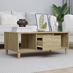 vidaXL Table basse Chêne sonoma 90x50x36,5 cm Bois d'ingénierie