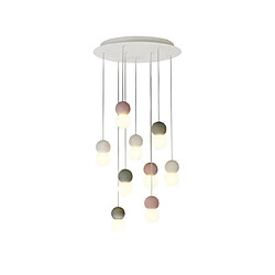 Luminaire Center Suspension Galaxia Ciment blanc, gris, rouge