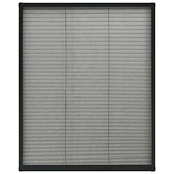 vidaXL Moustiquaire plissée pour fenêtre Aluminium Anthracite 80x100cm