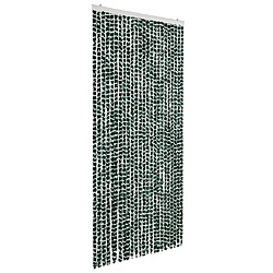 vidaXL Moustiquaire Vert et blanc 100x220 cm Chenille