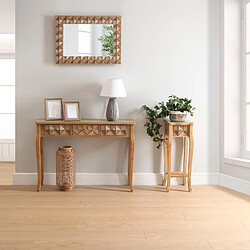 Versa Meuble d'entrée étroit, Table console Elva 30x109x78,5cm,Bois, Marron