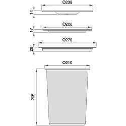 Avis Emuca Poubelle encastrable pour plan de travail Recycle 7 litres.