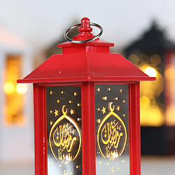 Acheter Ramadan Eid Al-Fitr Décoration Crescent Moon Star Lantern LED Lights Rouge S