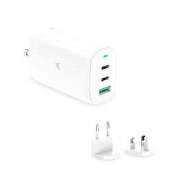 Chargeur mural KSIX GaN Blanc 65 W