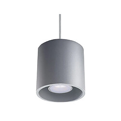 Luminaire Center Suspension ORBIS aluminium gris 1 ampoule