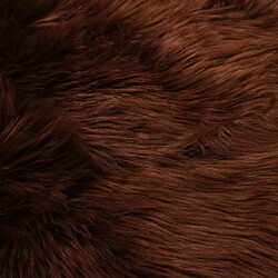 Decoshop26 Tapis 60 x 90 cm Peau de mouton synthétique Marron DEC024048