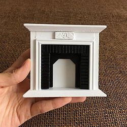 1:12 échelle Miniature Blanc Cheminée Dollhouse En Bois Fée Paysage Mini Dollhouse Meubles Accessoires