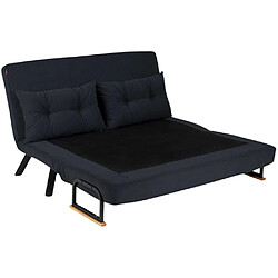 Avis Hanah Home Canapé 2 places convertible en tissu Sando noir.