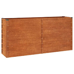 vidaXL Lit surélevé de jardin rouillé 160x40x77 cm acier corten