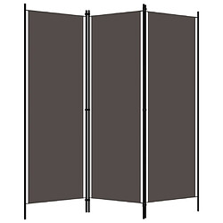 vidaXL Cloison de séparation 3 panneaux Anthracite 150x180 cm