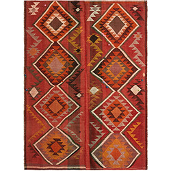 Vidal Tapis de laine 206x149 rouge Jajim