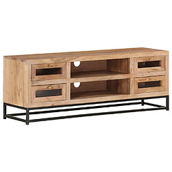 vidaXL Meuble TV 110x30x40 cm Bois d'acacia massif