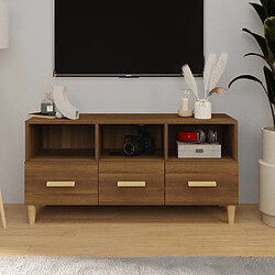 vidaXL Meuble TV Chêne marron 102x36x50 cm Bois d'ingénierie