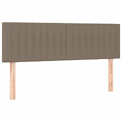 Maison Chic Lot de 2 Têtes de lit design pour chambre - Décoration de lit Taupe 72x5x78/88 cm Tissu -MN43089