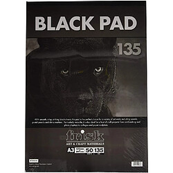 Frisk Bloc de 50 Feuilles de Papier Noir 135 g Format A3