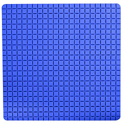 MSV Tapis Fond de douche antidérapant Caoutchouc QUADRO 54x54cm Bleu