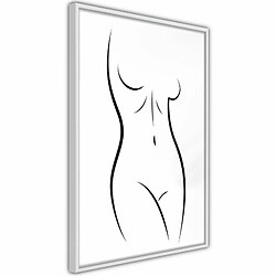 Paris Prix Affiche Murale Encadrée Minimalist Nude 20 x 30 cm Blanc