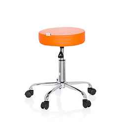 Avis Tabouret / siège pivotant / siège technique OPERATOR II simili-cuir orange chrome hjh OFFICE