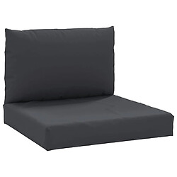 vidaXL Coussins de palette lot de 2 noir tissu oxford