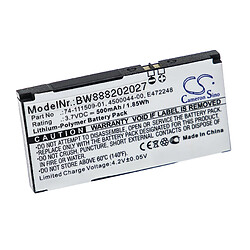 vhbw batterie compatible avec Cisco CCP-MIC-WRLS-S-US, CP-MIC-WRLS microphone (500mAh, 3,7V, Li-polymère)