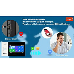 Acheter Système d'alarme de sécurité domestique intelligent Tuya SET B – Wifi, GSM, Kit Anti-Cambriolage avec Ecran tactile, App Mobile, Contrôle à Distance