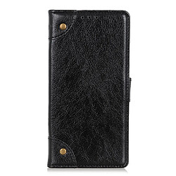 Wewoo Housse Coque Pour Galaxy A51 Boucle en cuivre Nappa Texture cuir à rabat horizontal avec support et fentes cartes et portefeuille noir