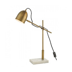 Luminaire Center Lampe de table Mendal Bronze antique,pierre polie en marbre 1 ampoule 64cm