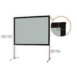 Avis Ecran de projection sur cadre celexon « Mobil Expert » 305 x 229 cm, projection par l'arrière